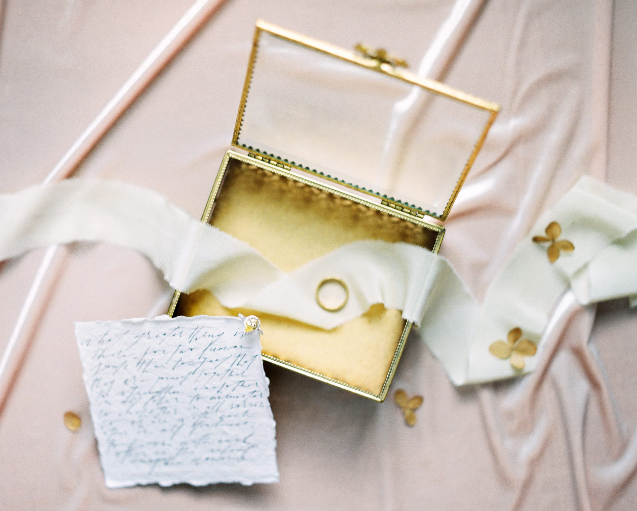 Bridal wedding details by Fox and west and silk and willow ribbons