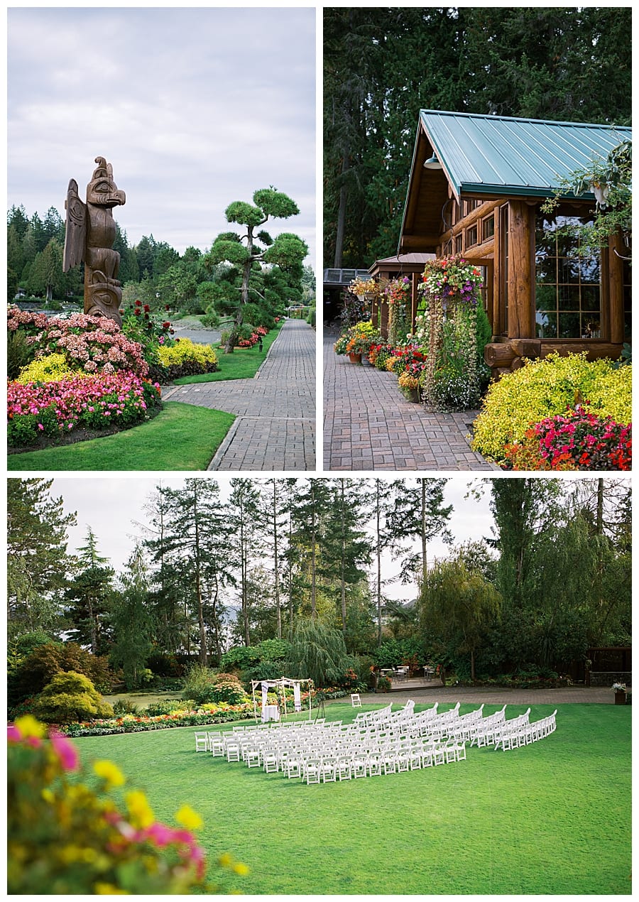 The Kiana Lodge wedding venue and resort's ceremony and reception space is spacious and surrounded by gorgeously maintained nature!