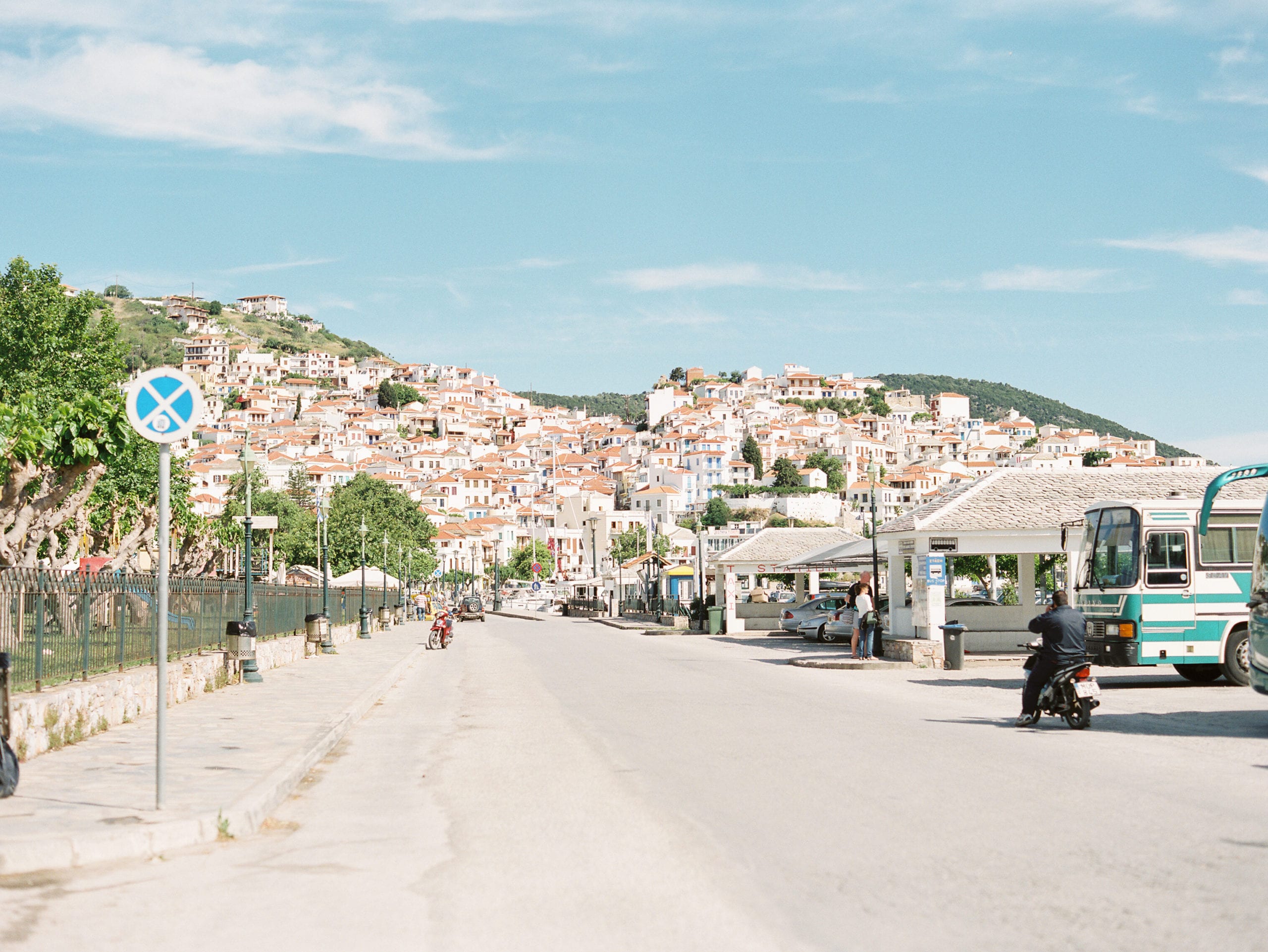 Greece wedding photographer and destination wedding photographer J.J. Au'Clair editorially documents Skopelos Greece.