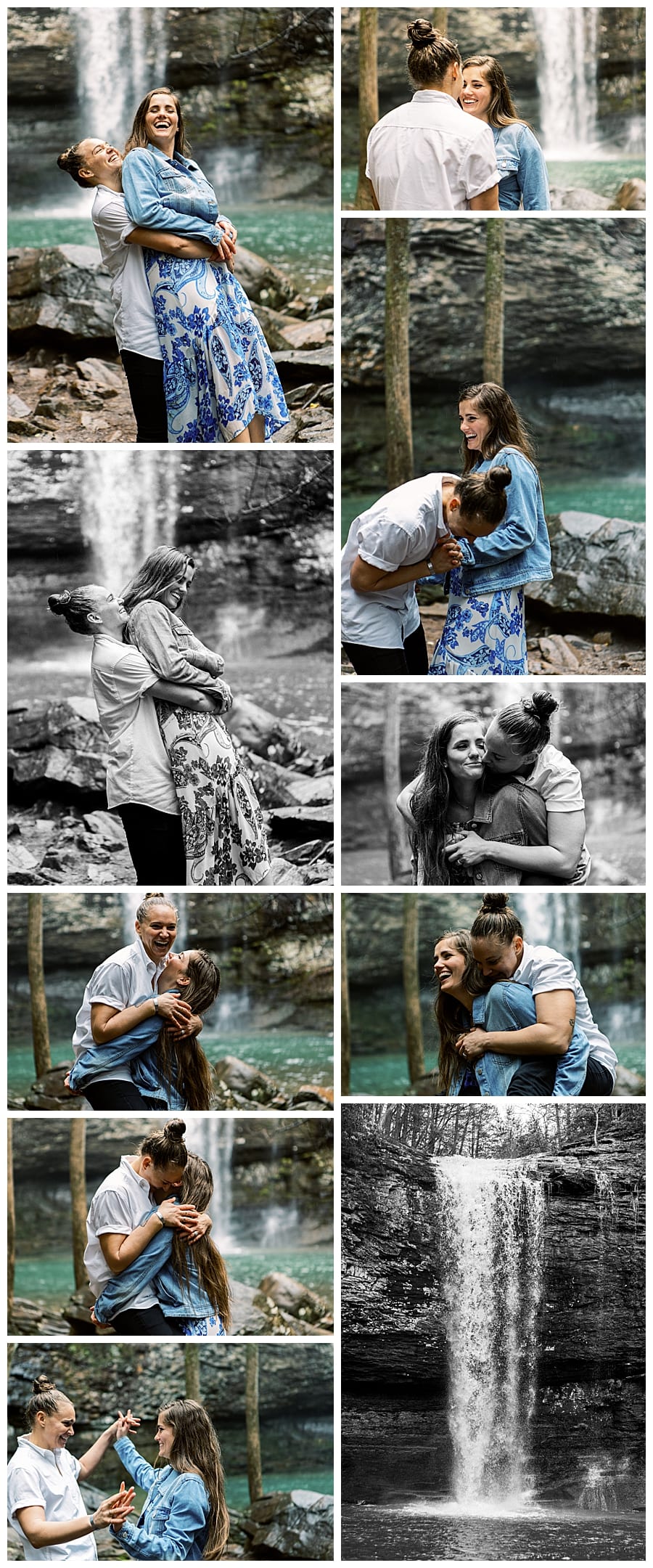 Laughter and Love at Cloudland Canyon State Park in Chattanooga by Adventurous Couple photographer, J.J. Au'Clair. Celebrating love and freedom for all couples!