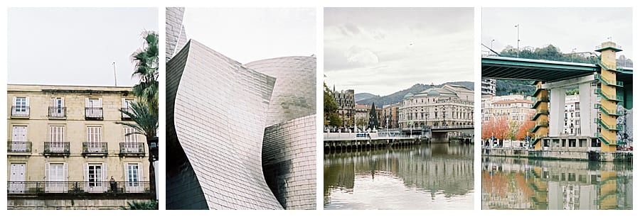 Fine art film travel photographer J.J. Au'Clair shares a two week itinerary for Spain, including Bilbao and San Sebastian. Tips on where to stay and places to visit, including the Guggenheim Museum. 