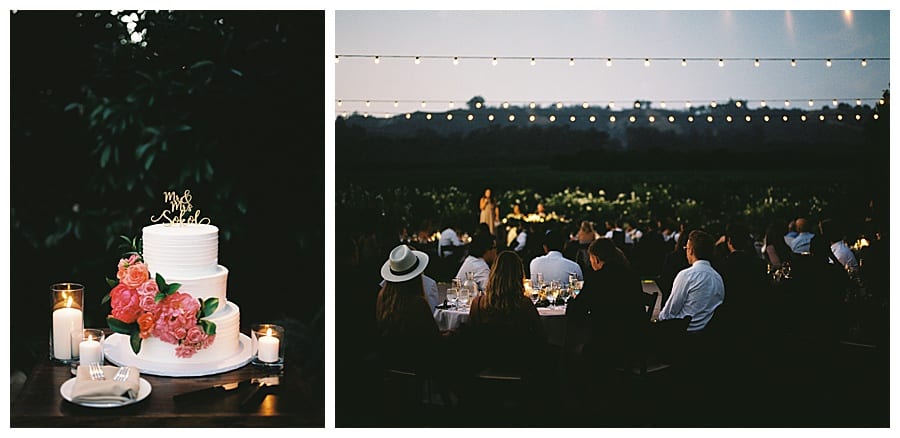 Moody evening wedding reception by destination wedding photographer J.J. Au'Clair