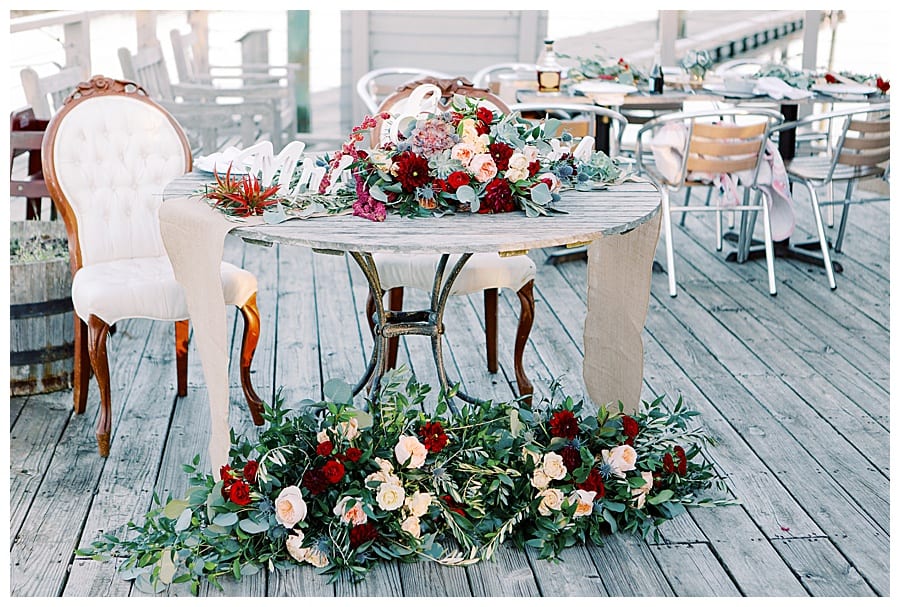 Reception sweetheart table by Ivory and Beau in Savannah GA