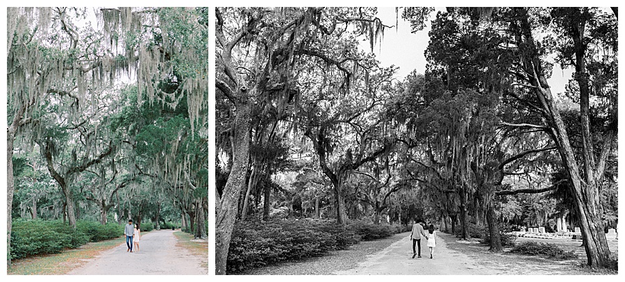 Bonaventure cemetery engagement session in Savannah by couple and wedding photographer J.J. Au'Clair.